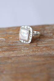 Maisey Square Pearl Ring