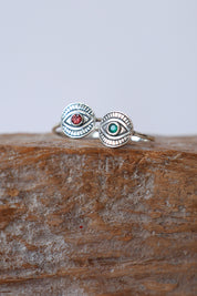 All Seeing Garnet Eye Ring