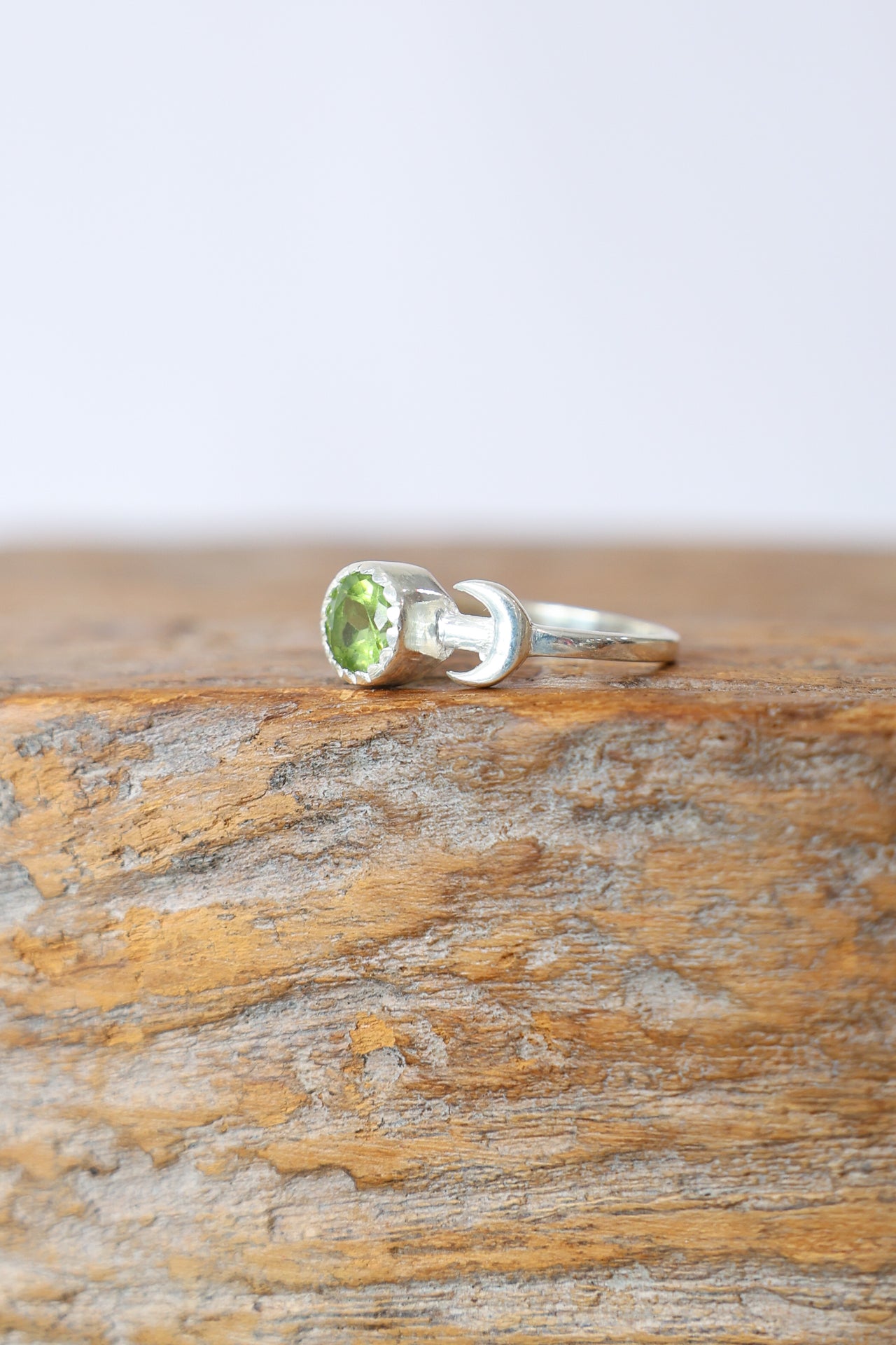 Peridot Marama Moon Ring