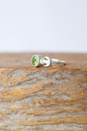 Peridot Marama Moon Ring