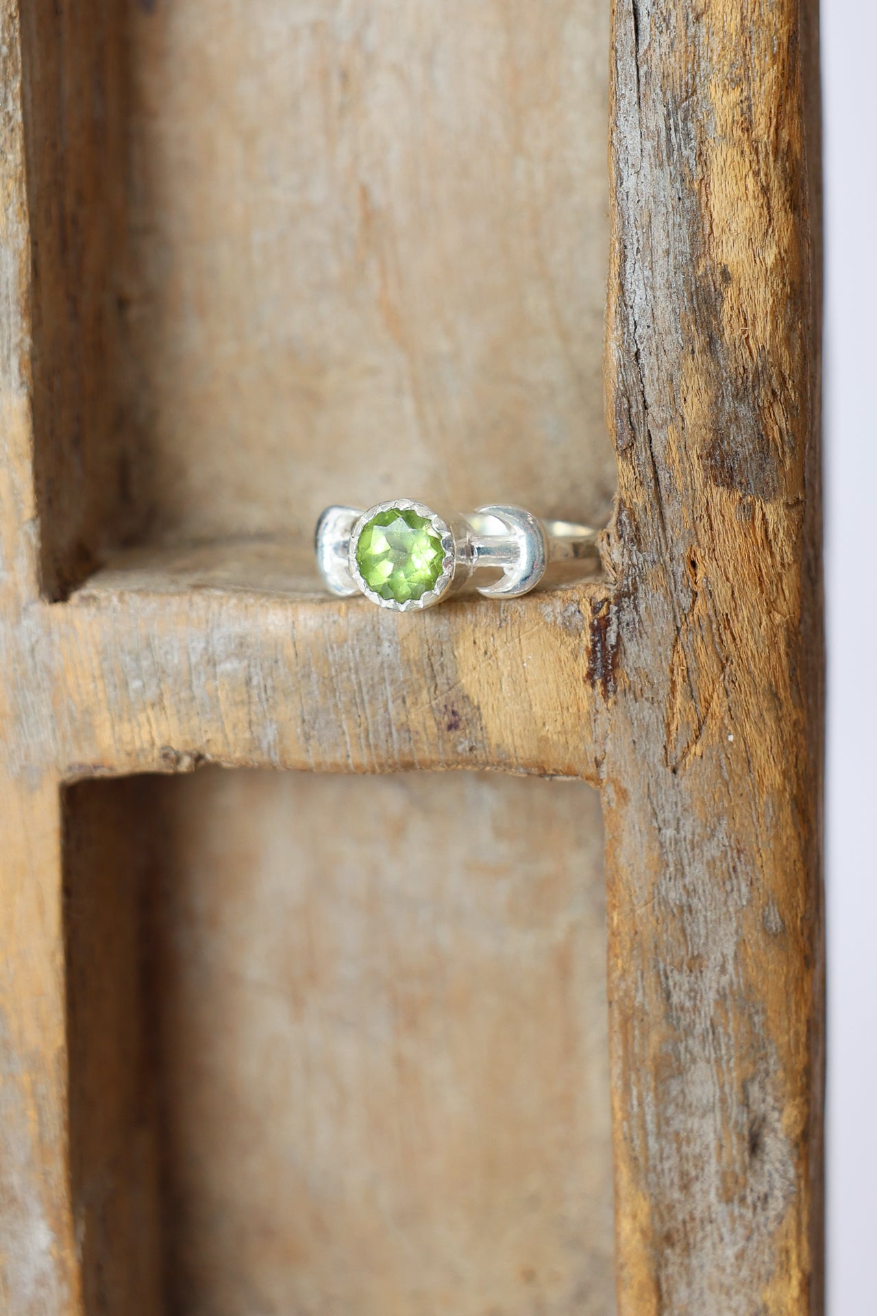 Peridot Marama Moon Ring