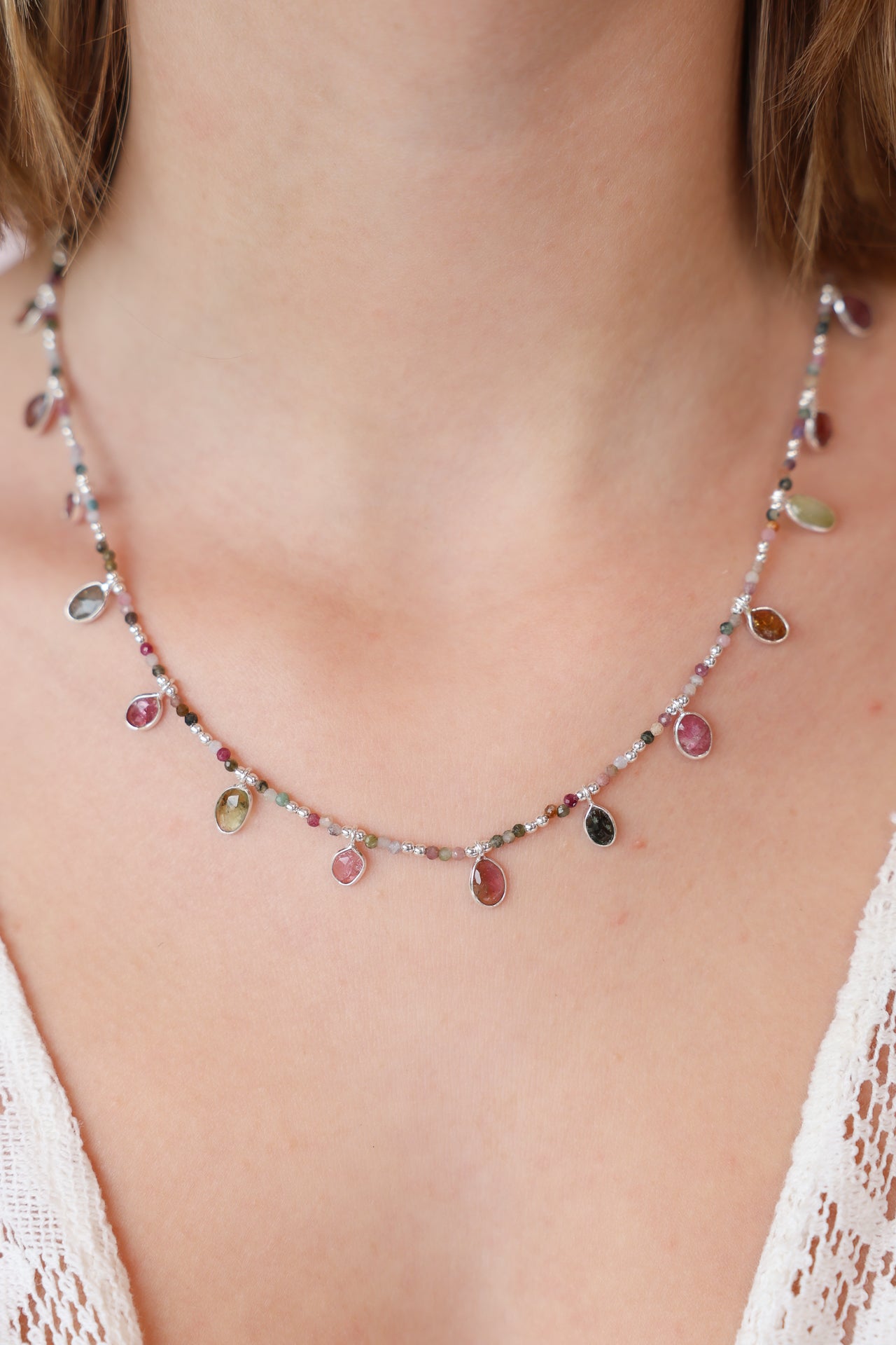 Zadie Tourmaline Teardrop Necklace