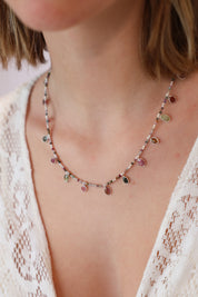 Zadie Tourmaline Teardrop Necklace