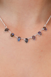 Celeste Teardrop Labradorite Necklace