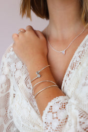 Cubic Zirconia Fine Wrap Bracelet