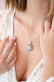 Celtic Crescent Moon Pendant