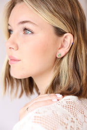 Tanzi Peridot Oval Stone Studs
