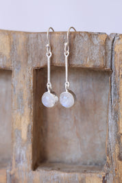 Elba Rainbow Moonstone Long Bar Drop