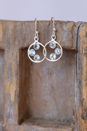 Carlita Triple Stone Drop Earrings