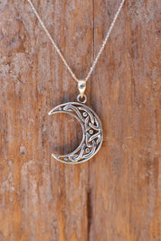 Celtic Crescent Moon Pendant