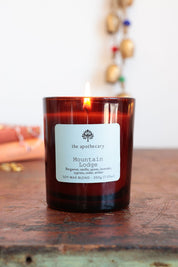 Mountain Lodge Amber Glass Candle