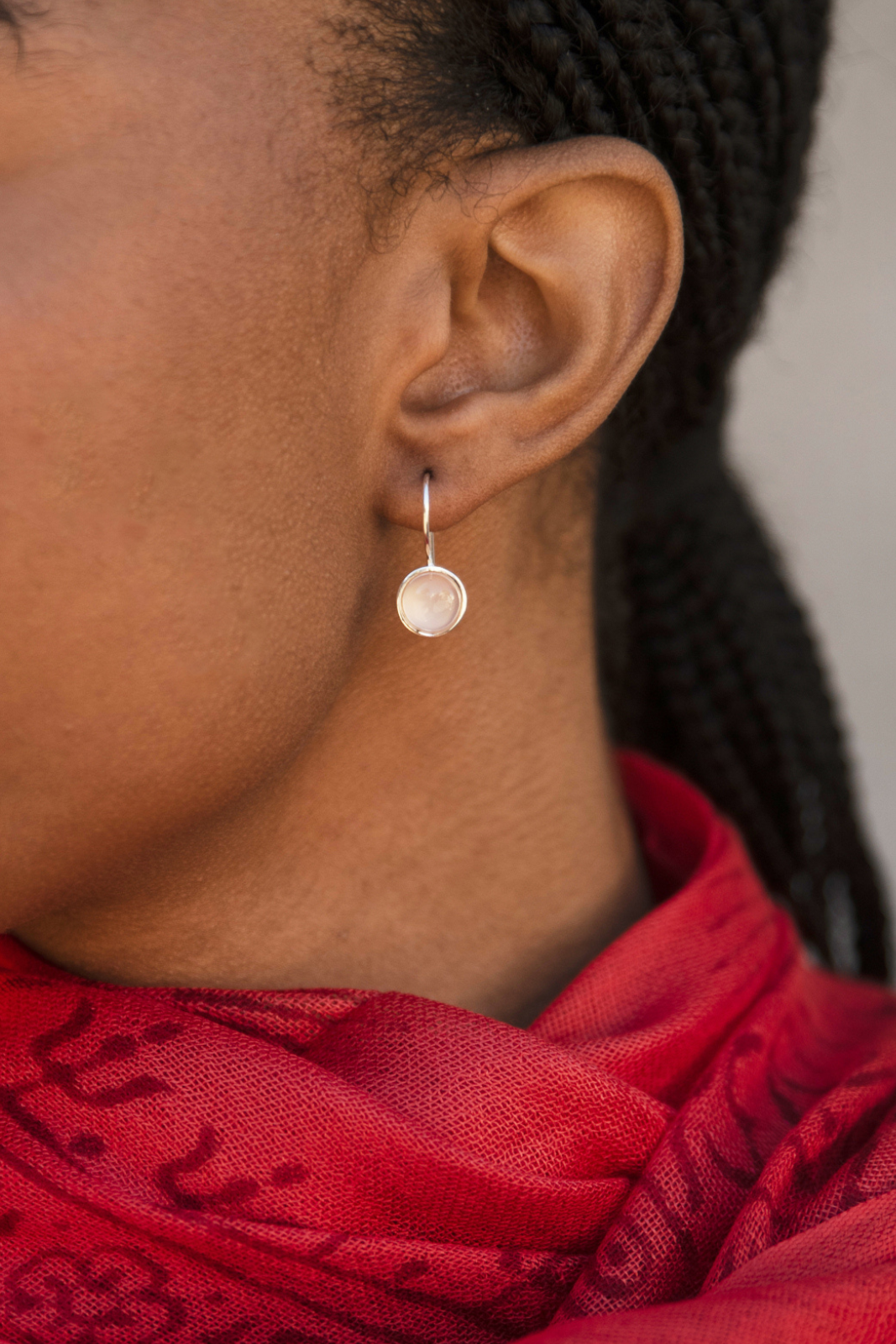 Pink clearance chalcedony earrings