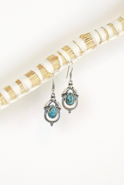 Fae Blue Copper Turquoise Earrings