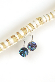 Paua Shell Round Drops