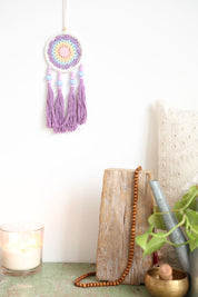 Purple Tassel Macrame Wall Hanging
