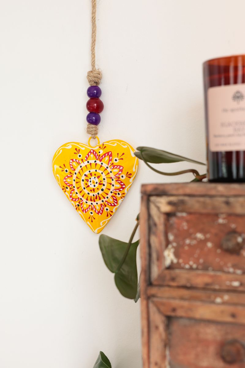 Yellow Hanging Heart