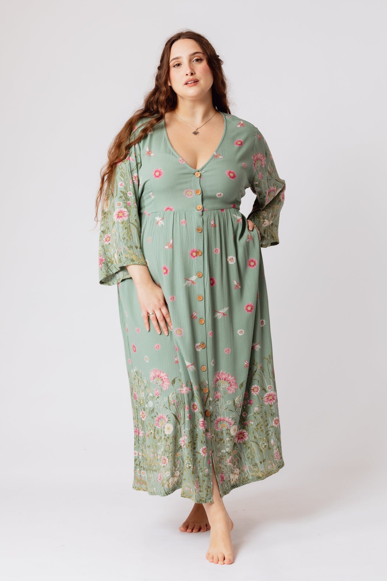 tree of life maxi dress Andrea NUMERICAL 00 Glass Top:Without Glass Top pink cotton dress Bridal Shops Places To