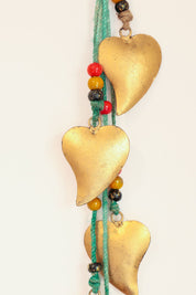 Gold 5 Heart Hanging