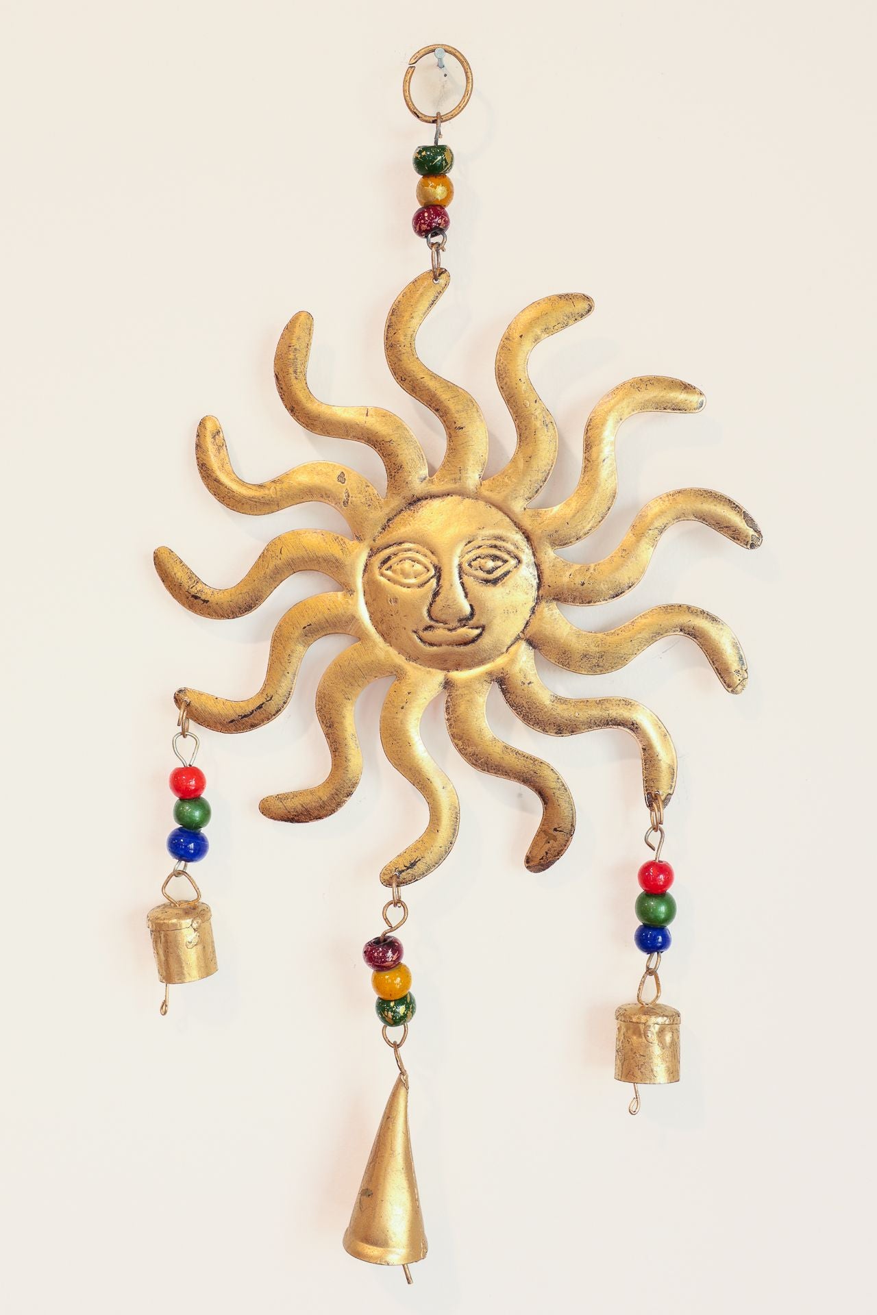 Gold Sun Bell Hanging