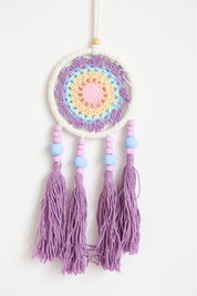 Purple Tassel Macrame Wall Hanging