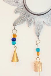 Silver Sun Mirror Hanging