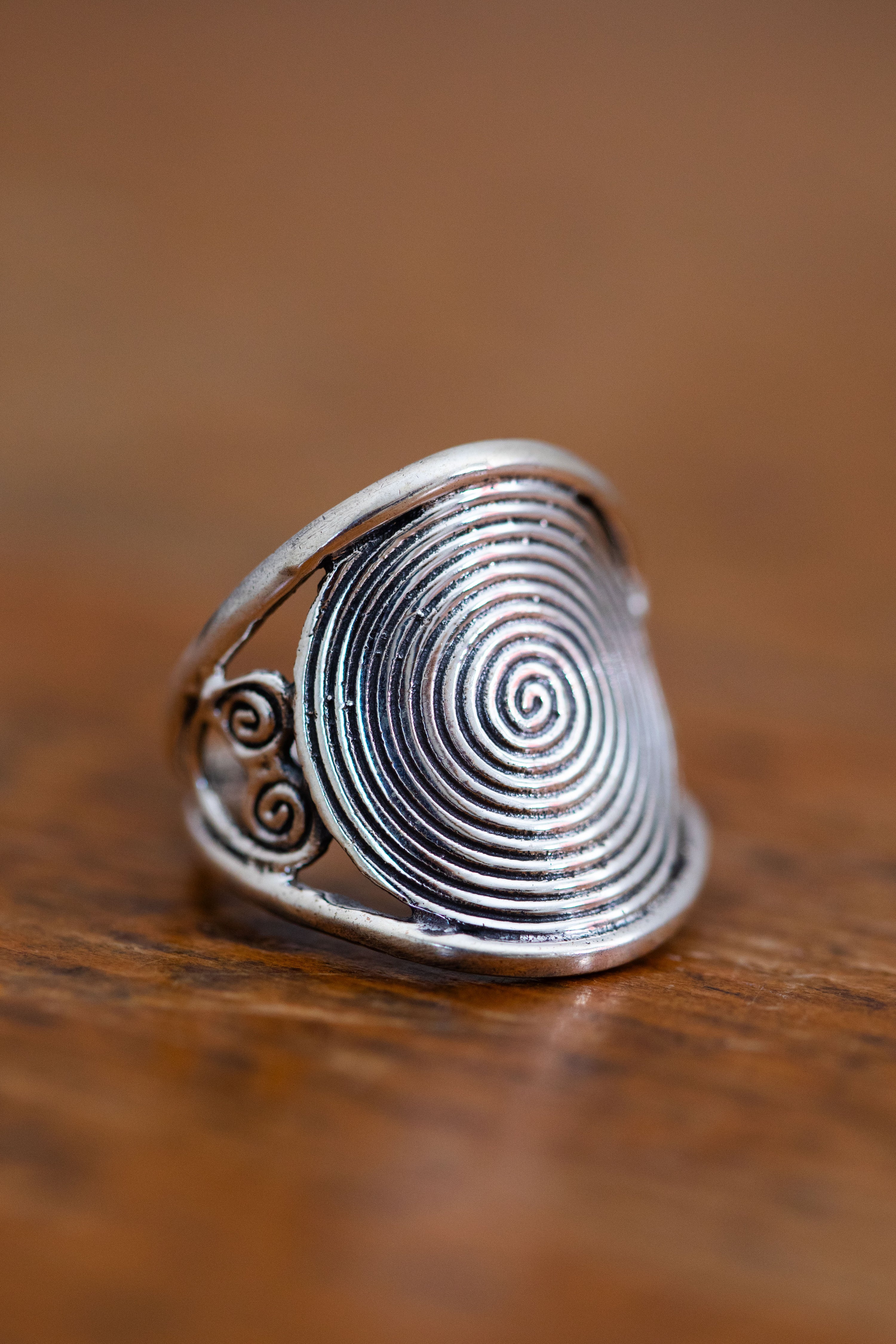 Latif Tribal Spiral Ring