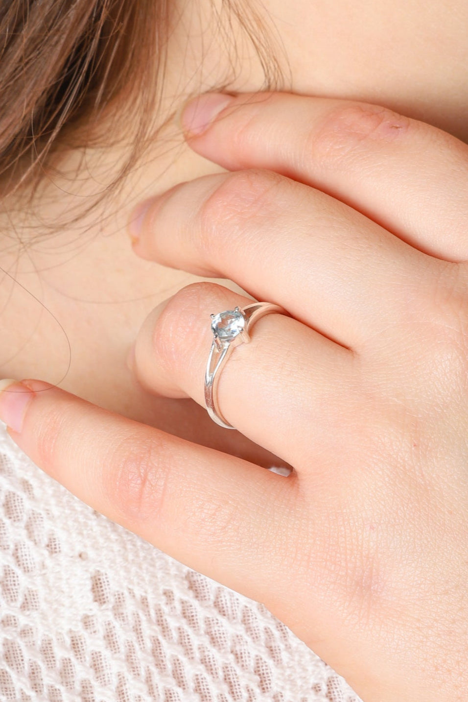 Blue Topaz Ivy Gemstone Ring