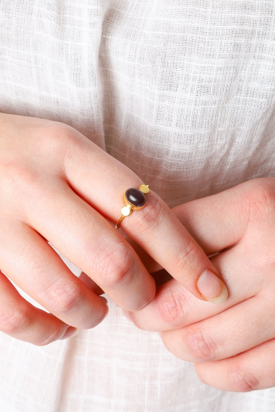 Gold Amethyst Edna Ring
