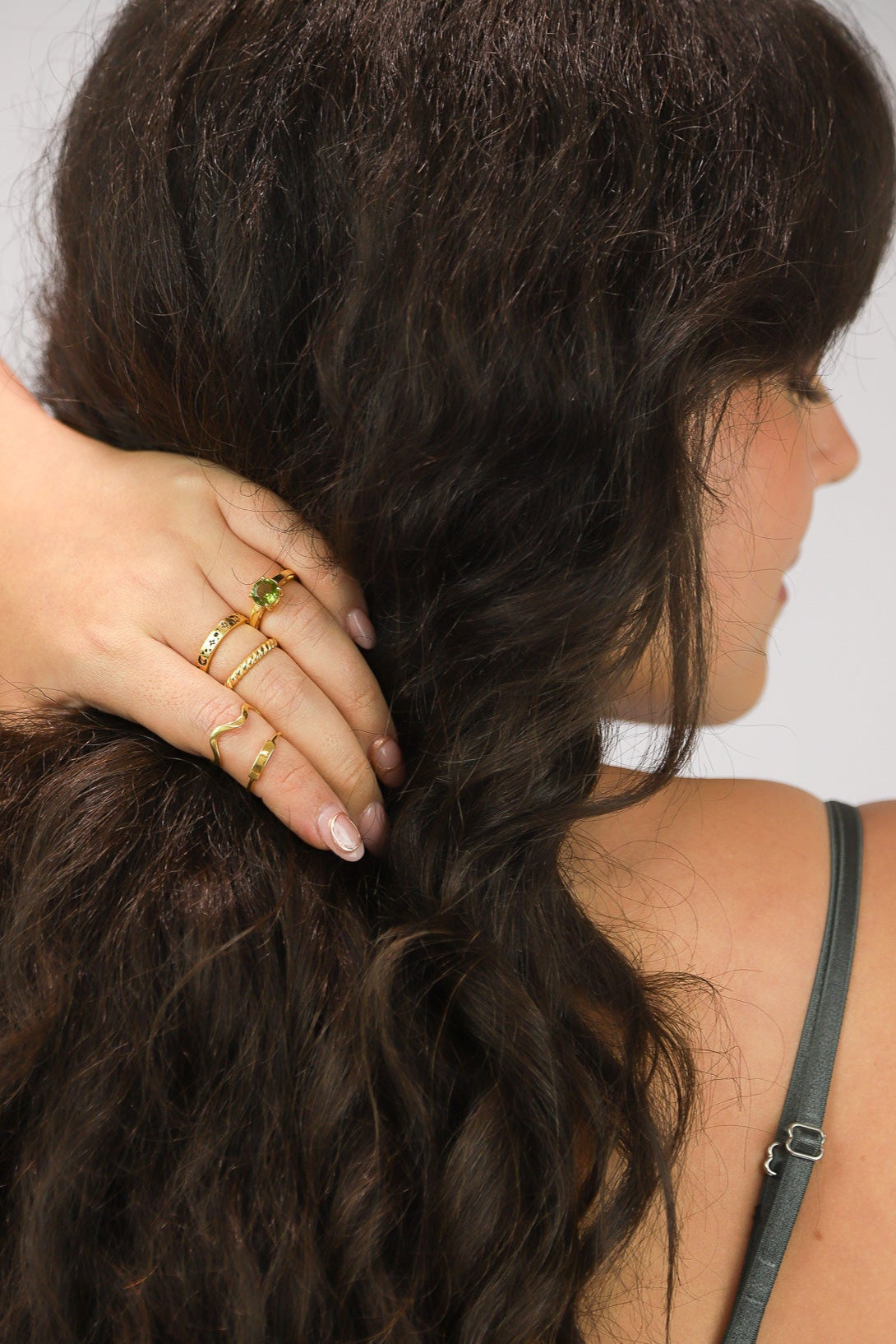 Peridot Gold Agatha Claw Set Ring