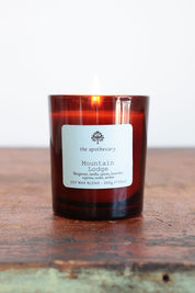 Mountain Lodge Amber Glass Candle