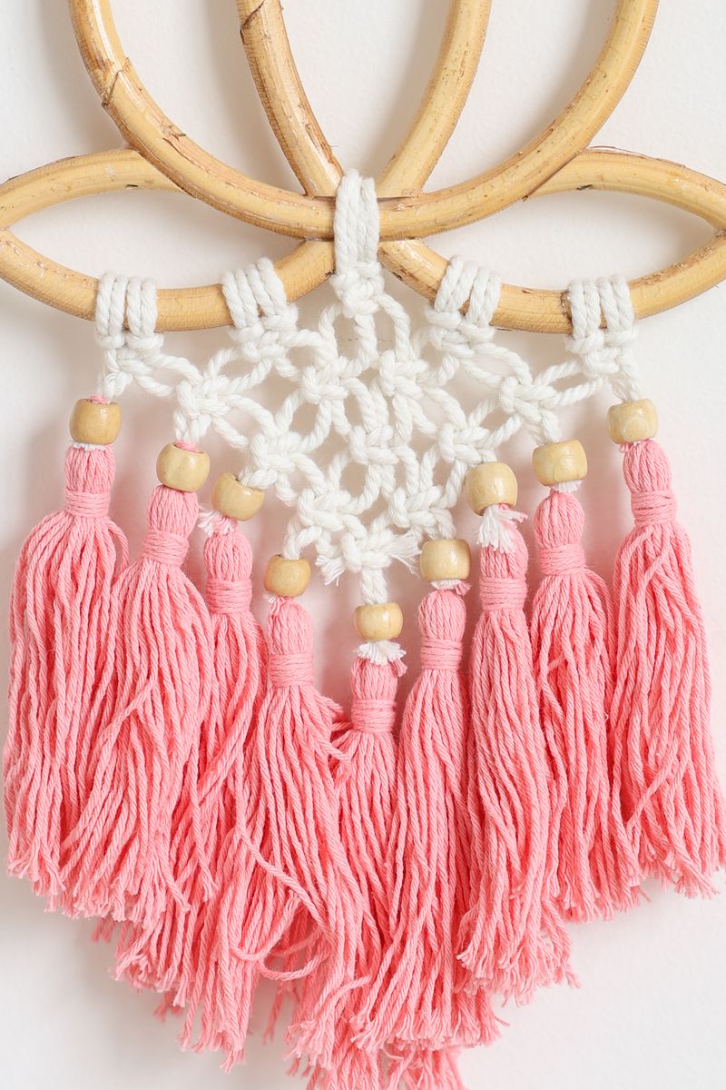 Pink Lotus Macrame Hanging