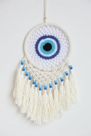 Round Macrame Blue Wall Hanging
