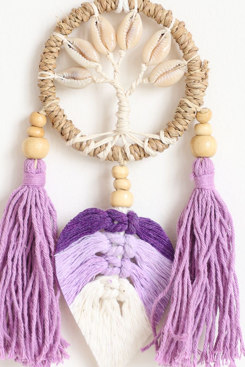 Purple Shell Tree Wall Hanging