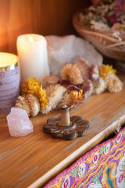 Flora Wooden Incense Holder