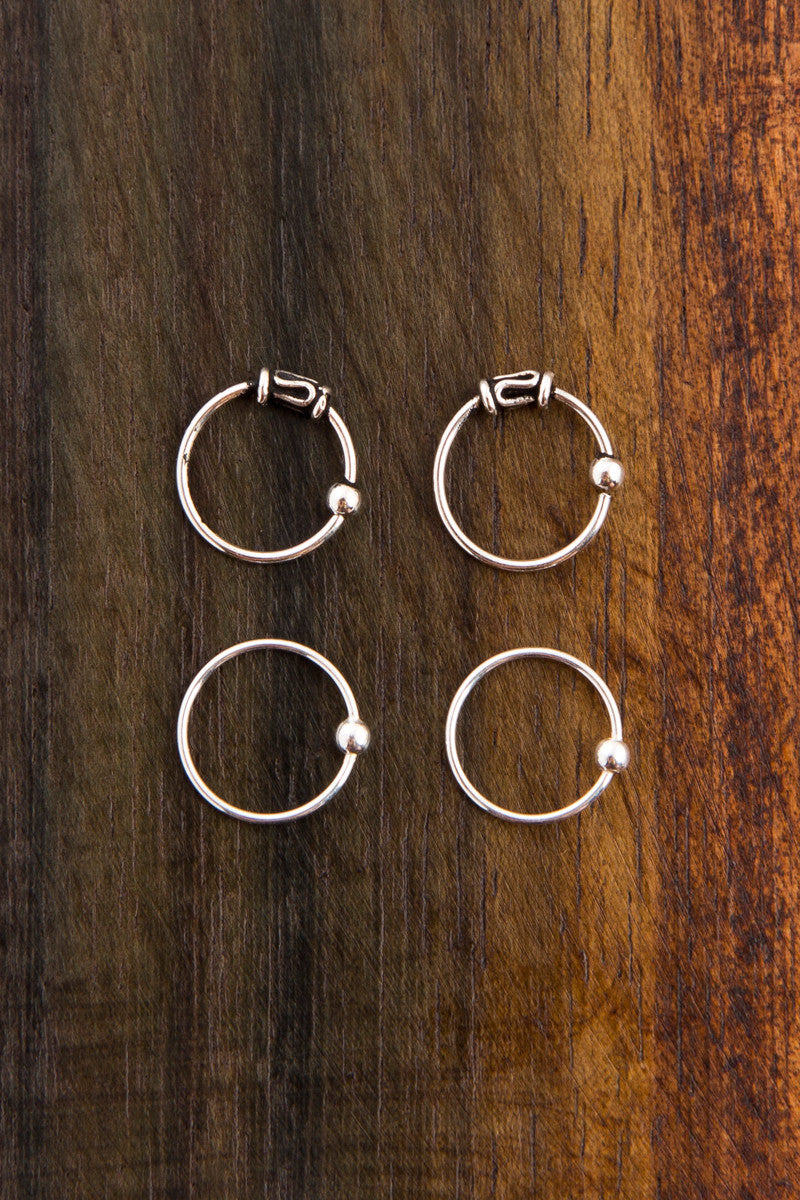Four Nose Ring Pack
