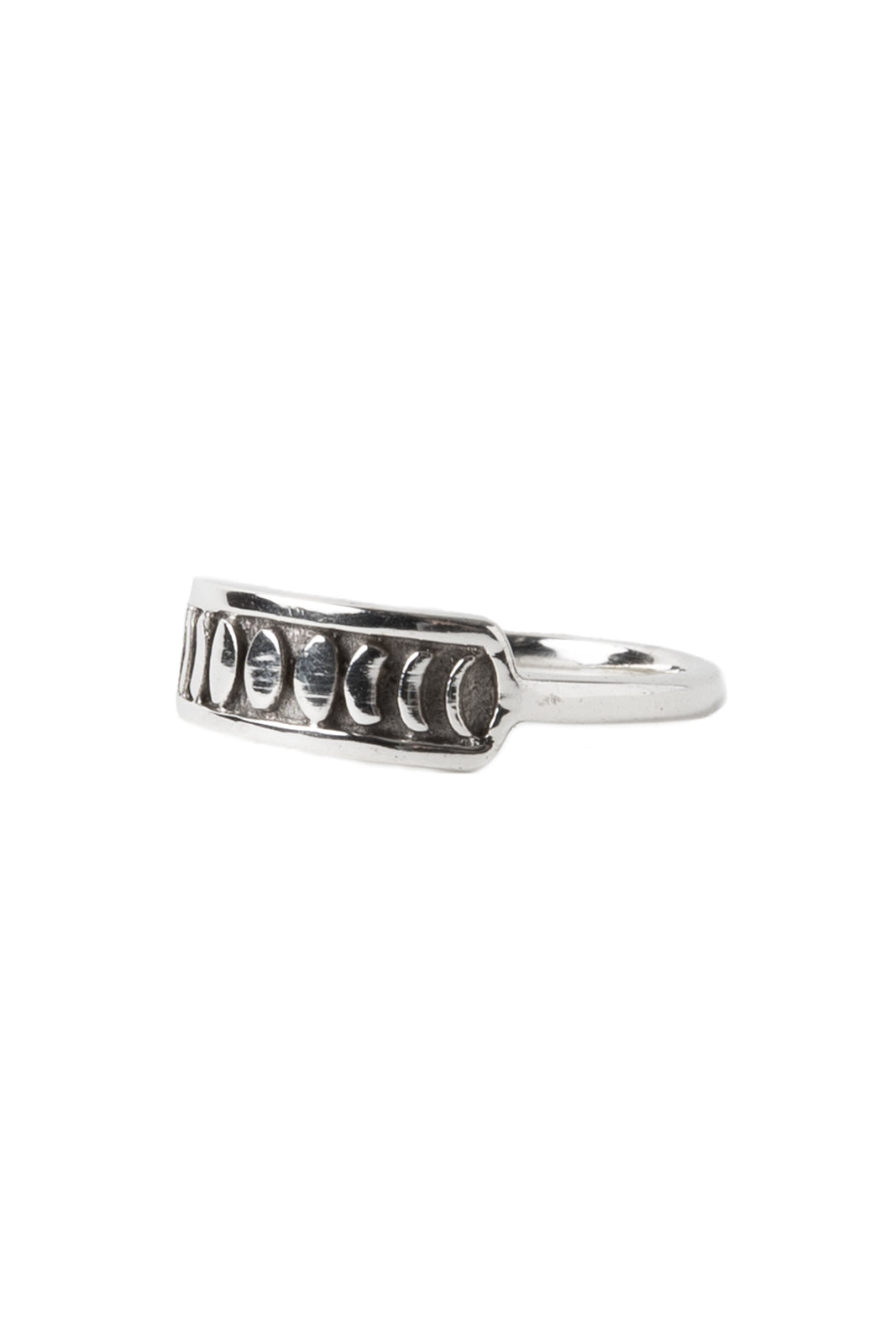 Half Banded Moon Ring