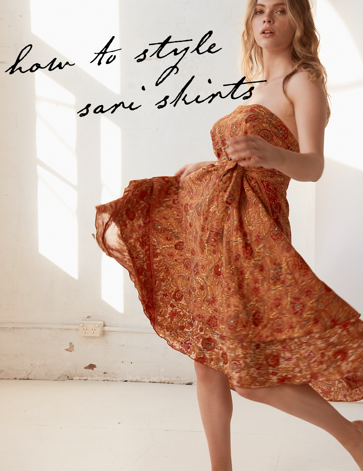 How to Style Sari Skirts