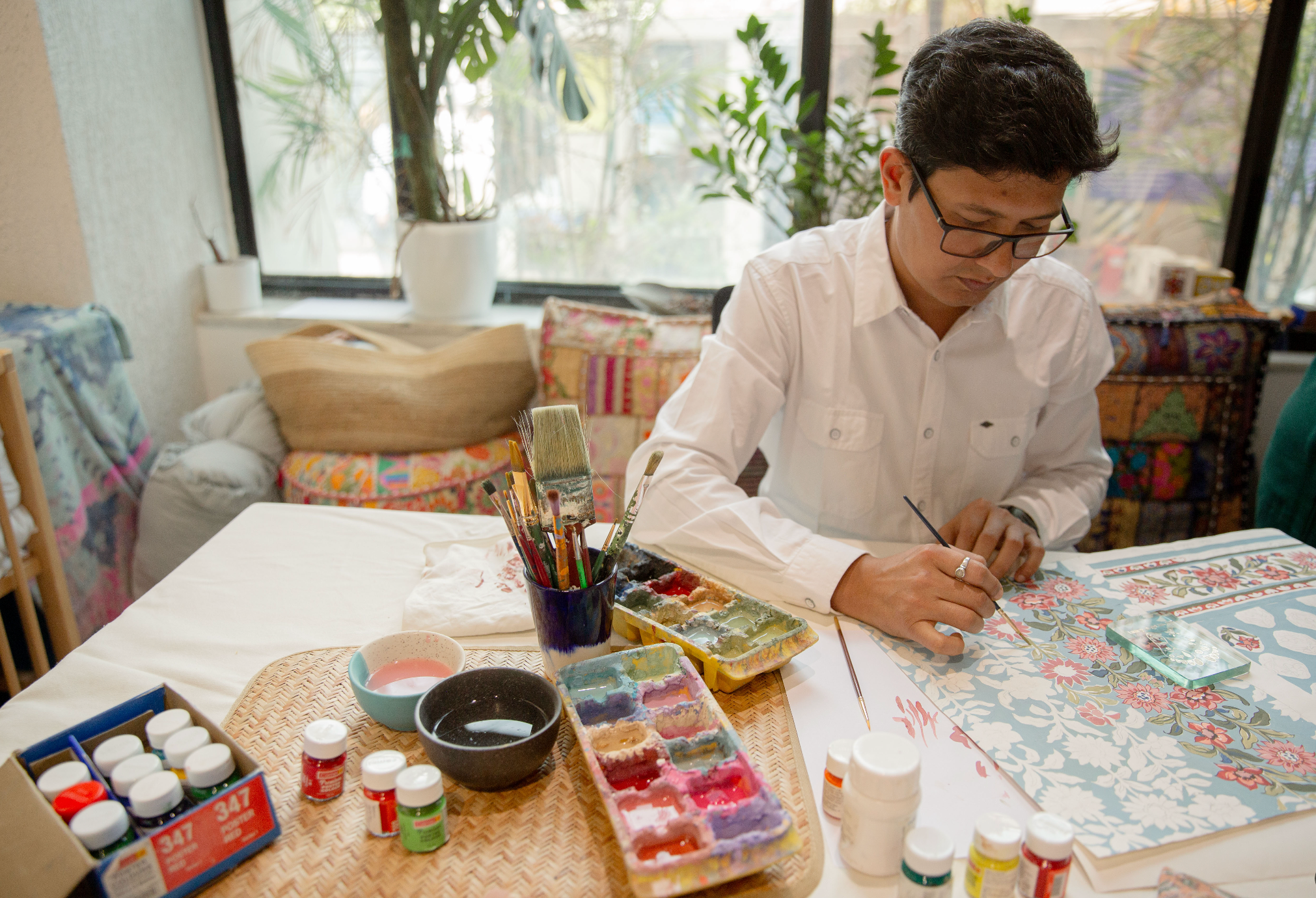 Magic behind the process ~ Tree of Life printmaking in Jaipur, India