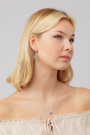 Divinity Larimar Moon Earrings