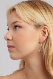 Asteri Peridot Charm Hoops
