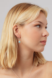 Salia Swirl Larimar Hoops