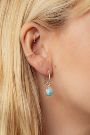 Salia Swirl Larimar Hoops