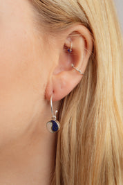 Yin Yang Charm Hoops