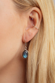 Neroli Labradorite Oval Drop Earrings