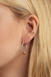 Eira Tigers Eye Droplet Hoops