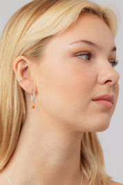 Eira Carnelian Droplet Hoops