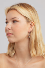Divinity Tigers Eye Moon Earrings