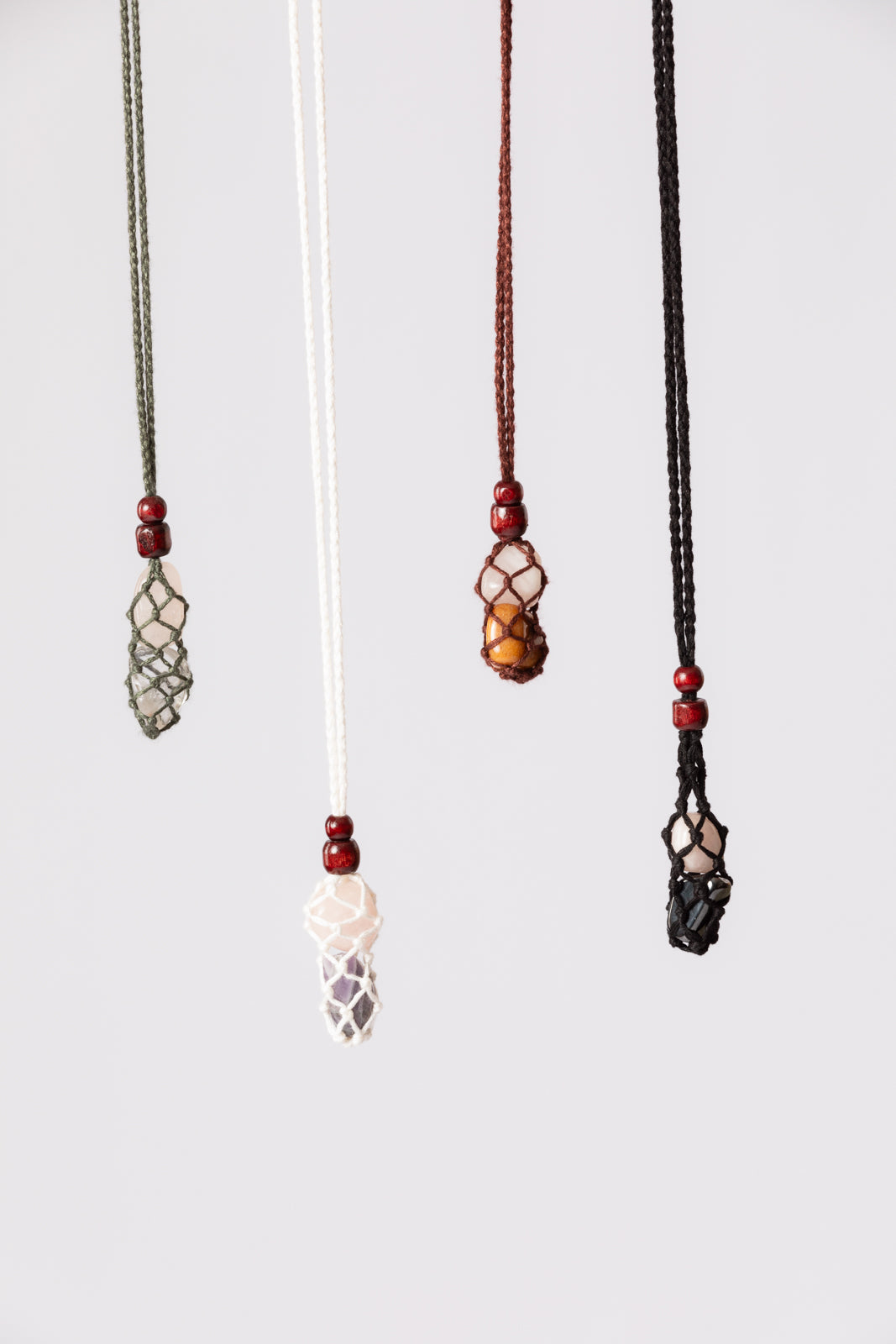 Crochet crystal holder Necklace