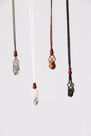 Crochet crystal holder Necklace