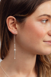 Sword Threader Earrings
